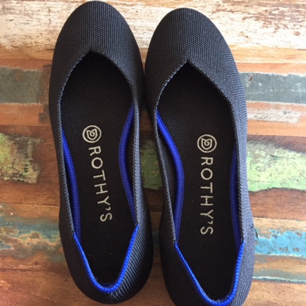 Rothy's "The Flat" (Black) Size 6